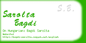 sarolta bagdi business card